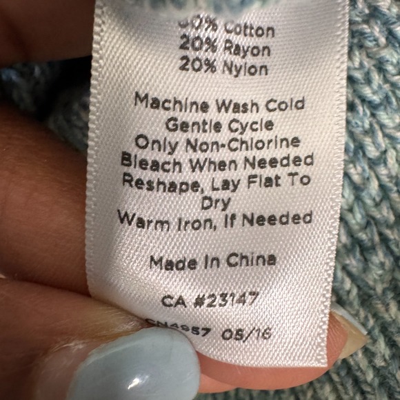Talbots Sweater Womens XL Blue White Striped Open Knit Casual Coastal Pullover - Picture 4 of 11